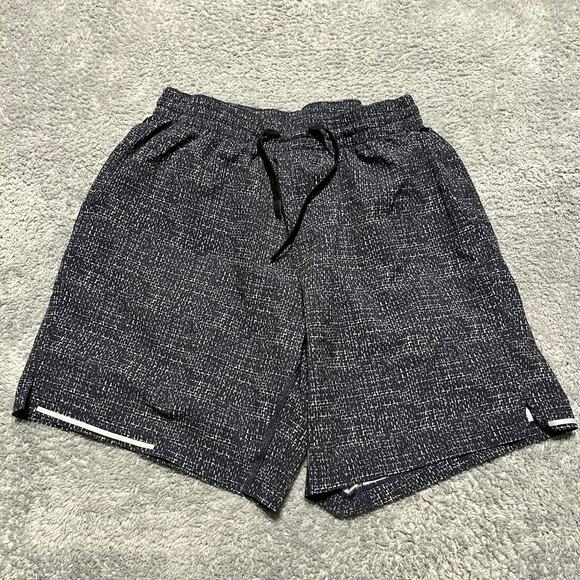 Bear Bottom Shorts Mens Medium 7" Running Stretch Blue Elastic Waist - Picture 1 of 9